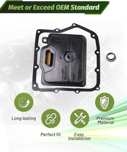 Transmission Filter and Gasket Kit Fits for Chrysler 200, Town & Country, Dodge Grand Caravan, Journey, Ram ProMaster 1500 2500 3500, Replaces 68018555AA, 05078555AA in Kuwait