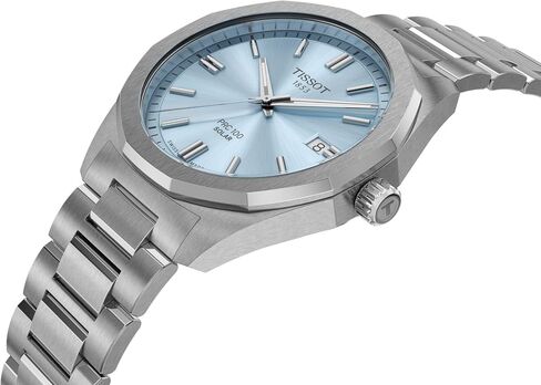 Tissot PRC 100 Solar 39mm, Swiss Solar Quartz Watch for Men, Stainless Steel Case, Blue Dial, T1514221135100 in Saudi Arabia