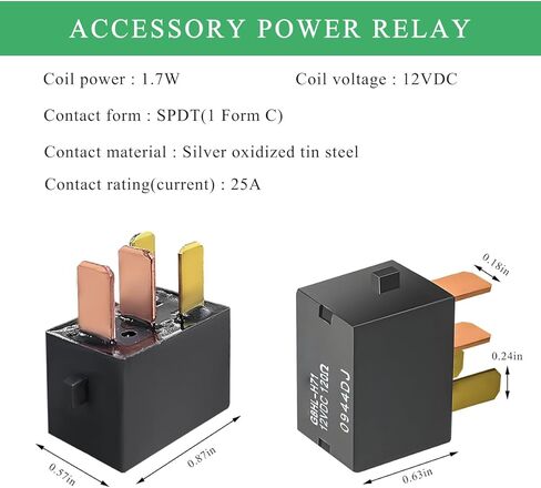قطعتان من مرحل التيار المتردد للسيارة، G8HL-H71 AC ومرحل بدء التشغيل يستبدل 39794-SDA-A03 39794-SDA-A05، 4 دبابيس مجموعة مرحلات الطاقة متعددة الاستخدام لـ Accord Civic Crosstour CR-V CR-Z in Kuwait