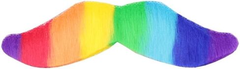 3 قطع من الشوارب المزيفة ذاتية اللصق، أزياء اللحية المشعرة الجديدة وشعر الوجه لمستلزمات حفلات عيد الميلاد وزينة شارب قوس قزح in Kuwait