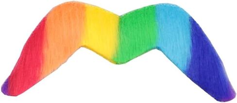 3 قطع من الشوارب المزيفة ذاتية اللصق، أزياء اللحية المشعرة الجديدة وشعر الوجه لمستلزمات حفلات عيد الميلاد وزينة شارب قوس قزح in Kuwait