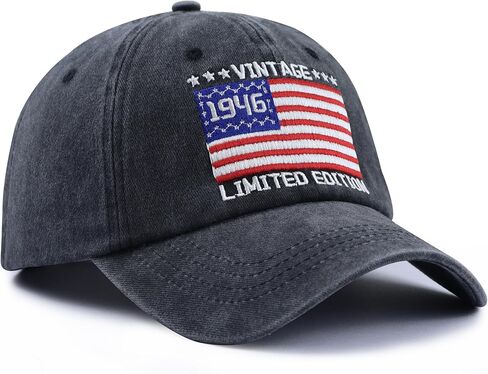 Limited Edition 1936 1946 1956 1966 1976 1986 1996 Hats for Men Women, Vintage American Flag Decor Birthday Gift Baseball Cap in Saudi Arabia