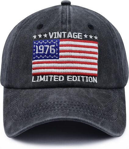 Limited Edition 1936 1946 1956 1966 1976 1986 1996 Hats for Men Women, Vintage American Flag Decor Birthday Gift Baseball Cap in Saudi Arabia