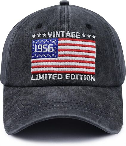 Limited Edition 1936 1946 1956 1966 1976 1986 1996 Hats for Men Women, Vintage American Flag Decor Birthday Gift Baseball Cap in Saudi Arabia