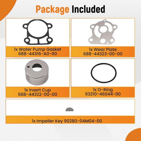 طقم تصليح دفاعة مضخة مياه من maxpeedingrods لياماها خارجي 2-Str 60 70 75 80 85 90 HP بديل 692-W0078-00-00 692-W0078-01-00 in Kuwait
