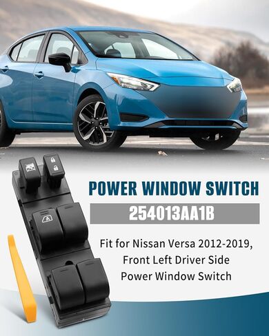Power Window Switch 254013AA1B Fit for Nissan Versa 2012 2013 2014 2015 2016 2017 2018 2019, Front Left Driver Side Power Window Switch in Saudi Arabia