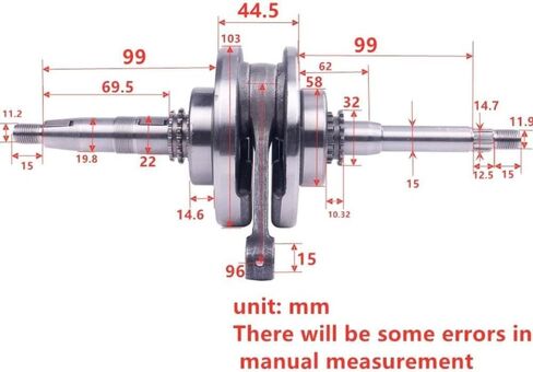 Compatible with GY6 125cc 150cc Scooter Moped ATV Go Kart Quad Crankshaft 152QMI 157QMJ Aftermarket Replacement in Saudi Arabia