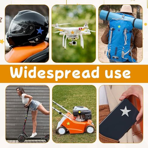 50PCS Warning Reflective Sticker, Star Shape Reflective Stickers, Night Visibility Adhesive Safety Sticker, Waterproof Reflector Decal for Motorcycle, Bicycle, Car, Trailer, Truck, Clothing and Helmet in Saudi Arabia