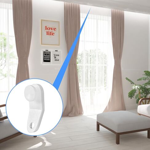 50 قطعة من خطافات الستائر البلاستيكية، أسطوانة الستائر، ستائر مسار الستائر الشراعية، شرائح قضبان عرض بيضاء، خطافات مسار السكك الحديدية، أجزاء استبدال السكك الحديدية المنزلقة المتقاطعة in Kuwait