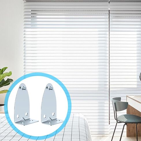 Metal Blinds Hold Down Brackets 8 Pieces Mini Brackets for Blinds Metal Hold Down Bracket Holder Blind Bottom Rail Holds Clips Replacements Blind Parts with Install Screws for Windows Doors in Saudi Arabia
