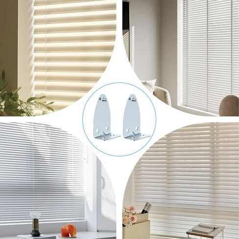 Metal Blinds Hold Down Brackets 8 Pieces Mini Brackets for Blinds Metal Hold Down Bracket Holder Blind Bottom Rail Holds Clips Replacements Blind Parts with Install Screws for Windows Doors in Saudi Arabia