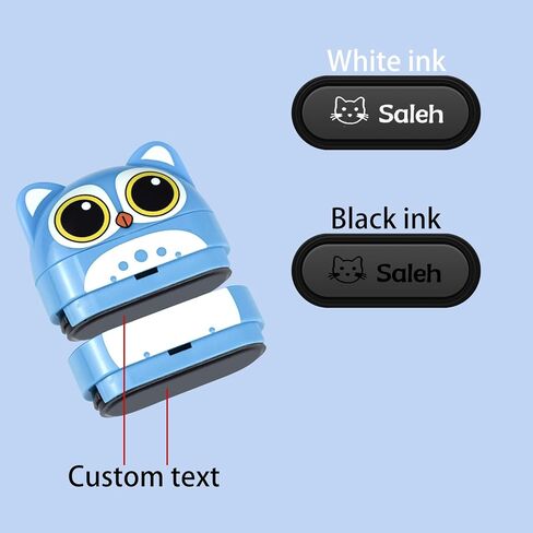 Personalized Name Stamp for Kids Clothing - Waterproof, Permanent Custom Clothing Stamp with Double-Sided Cute Cartoon Design - Ideal for Daycare, School & Laundry Labels in Saudi Arabia