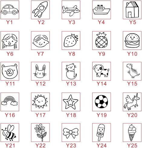 Personalized Name Stamp for Kids Clothing - Waterproof, Permanent Custom Clothing Stamp with Double-Sided Cute Cartoon Design - Ideal for Daycare, School & Laundry Labels in Saudi Arabia