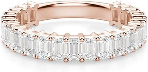 3.0 TCW قطع الزمرد الخلود مويسانيتي خاتم الزفاف للنساء خاتم الخطوبة الزفاف الفضة الصلبة الأبيض / الأصفر / ارتفع الذهب خمر مطابقة العصابات الذكرى تكويم الهدايا in Kuwait