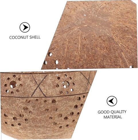 OUNONA Coconut Shell Candle Bowl Lid Natural Coconut Jar for Candle Making for Home Decor in Kuwait