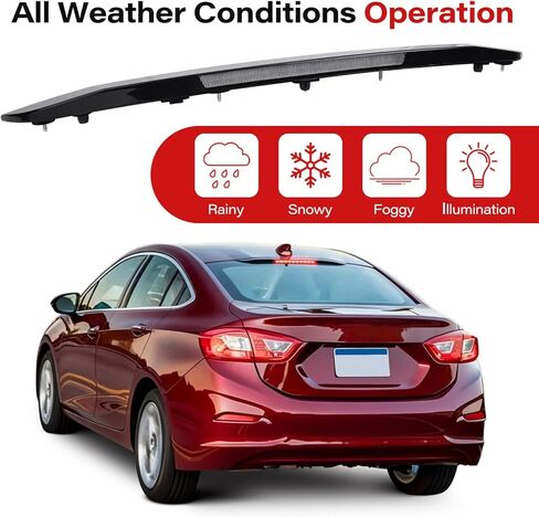84277408 ضوء الفرامل الثالث ضوء الفرامل الثالث متوافق مع Chevy Cruze 2016-2019 LED ارتفاع جبل إيقاف ضوء الفرامل ارتفاع ضوء إيقاف مجموعة المصباح استبدال # 923-355 ضوء الفرامل المركزي الخلفي in Saudi Arabia