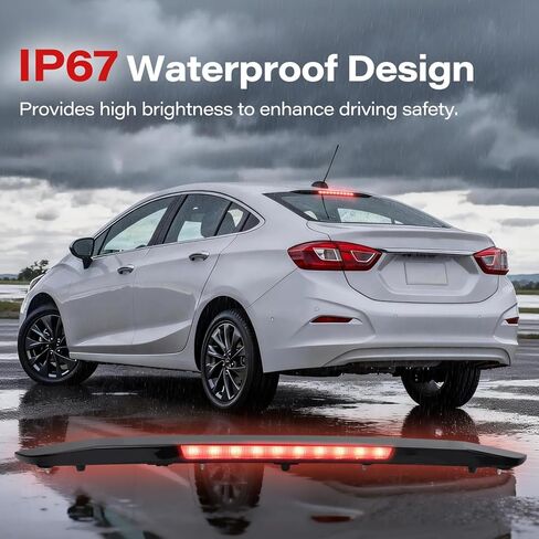 84277408 ضوء الفرامل الثالث ضوء الفرامل الثالث متوافق مع Chevy Cruze 2016-2019 LED ارتفاع جبل إيقاف ضوء الفرامل ارتفاع ضوء إيقاف مجموعة المصباح استبدال # 923-355 ضوء الفرامل المركزي الخلفي in Saudi Arabia