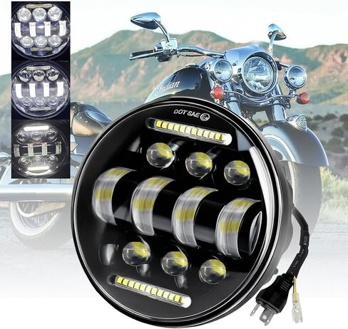 Motorcycle Headlight Fit for Honda XR250 XR250L XR650L XR650R,5 Inch Square Headlight with DRL High Low Beam,600% Bright Headlamp Assembly,DOT Approved in Saudi Arabia