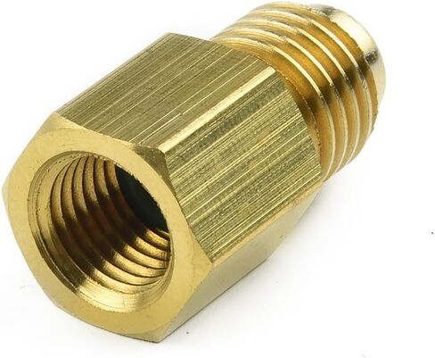 Brass R134a to R12 AC Adapter Fitting with 1/2" ACME Male and 1/4" SAE Female Quick Coupling for Automotive Air Conditioning Systems in Kuwait