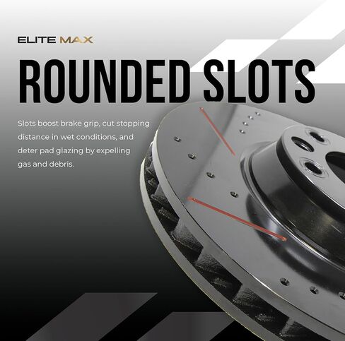 Max Advanced Brakes Front & Rear Brake Kit Compatible With 2006-2010 2011 2012 Mitsubishi Eclipse 3.8L Galant 3.8L Replacement Drilled Slotted Black Coated Disc Brake Rotors and Ceramic Brake Pads in Kuwait