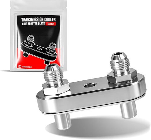Transmission Cooler Line Adapter Plate, Compatible with GM 6L80E 6L90E 8L90E Transmission, Replaces OEM# 551121 in Saudi Arabia