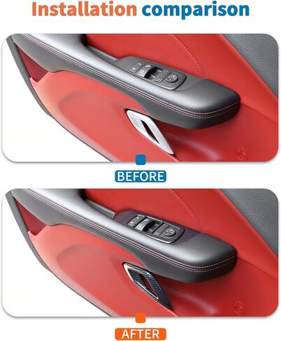 JeCar 13pcs Carbon Fiber Interior Trim Kit Overlay for 2015+ Dodge Challenger Interior Accessories in Kuwait