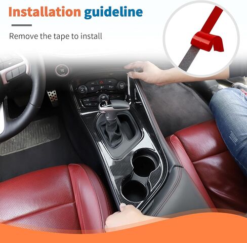 JeCar 13pcs Carbon Fiber Interior Trim Kit Overlay for 2015+ Dodge Challenger Interior Accessories in Kuwait