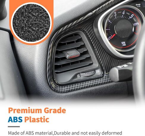 JeCar 13pcs Carbon Fiber Interior Trim Kit Overlay for 2015+ Dodge Challenger Interior Accessories in Kuwait