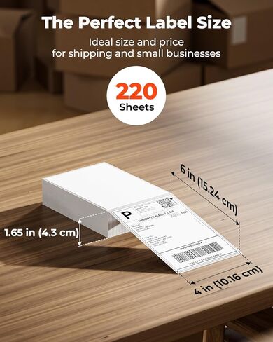MUNBYN RW403B Bluetooth Thermal Label Printer+4"x6" Direct Thermal Shipping Labels in Saudi Arabia