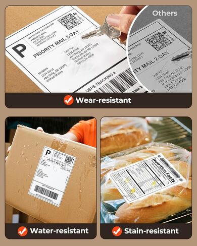 MUNBYN RW403B Bluetooth Thermal Label Printer+4"x6" Direct Thermal Shipping Labels in Saudi Arabia