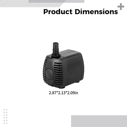 15W Submersible Fountain Pump, 198 GPH, 59 Lift, Quiet in Saudi Arabia