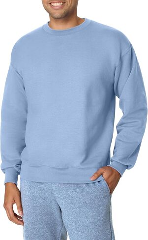 Hanes Men's Ultimate Cotton Heavyweight, Light Blue, Small in Saudi Arabia