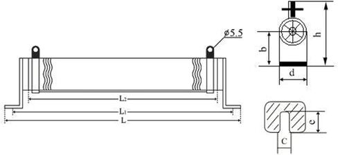 Resistance corrugated brake resistance, 2500W porcelain tube winding high power brake resistor(18R) in Kuwait
