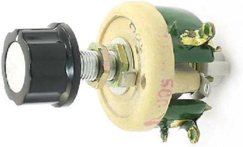 Wirewound Ceramic Potentiometer Adjustable Rheostat Resistor 25W 1R/2R/5R/10R/20R/30R/50R/100R/150R/200R/300R/500R/1KR/2KR(1R) in Saudi Arabia