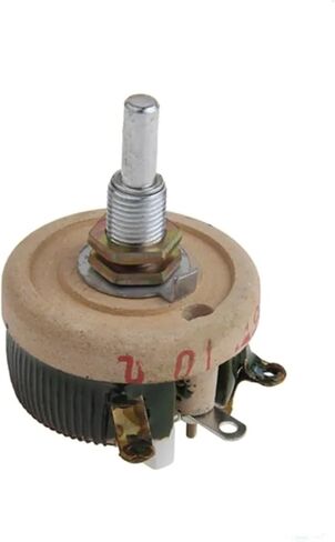 Wirewound Ceramic Potentiometer Adjustable Rheostat Resistor 25W 1R/2R/5R/10R/20R/30R/50R/100R/150R/200R/300R/500R/1KR/2KR(1R) in Saudi Arabia
