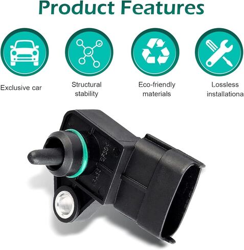 39300-2B100 Intake Manifold Absolute Pressure Sensor, MAP Sensor, 39300-2B000 39300-2B100 39300-03000 9470930501 Accessory, Compatible With Hyundai Cars (Black) in Saudi Arabia