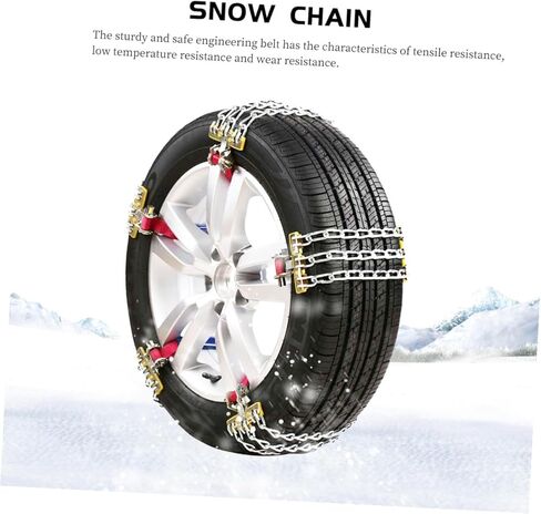 Sosoport Universal Large Suv Snow Chains مجموعة 3 قطع مضادة للانزلاق لحزام الشتاء للسيارة للاستجابة السريعة للجليد والطين (235-265) لون عشوائي in Saudi Arabia