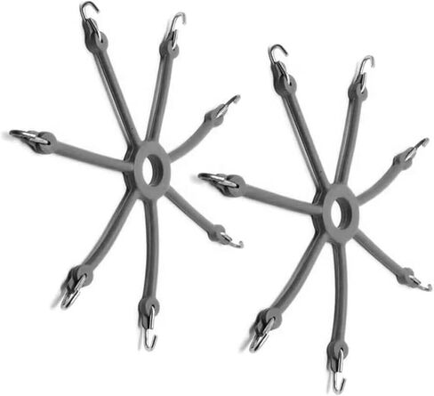 أداة ضبط سلاسل إطارات الثلج لشاحنة Spider Bungee باللون الأسود 0213، تنطبق على سيارات الركاب والشاحنات الخفيفة والدراجات النارية. مجموعة من 2 in Kuwait