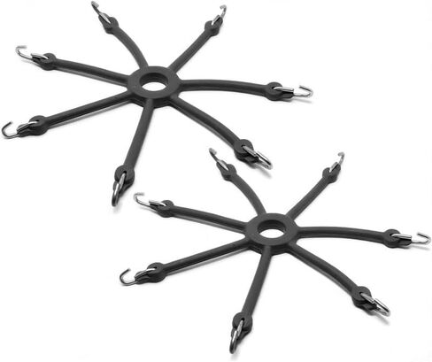 أداة ضبط سلاسل إطارات الثلج لشاحنة Spider Bungee باللون الأسود 0213، تنطبق على سيارات الركاب والشاحنات الخفيفة والدراجات النارية. مجموعة من 2 in Kuwait