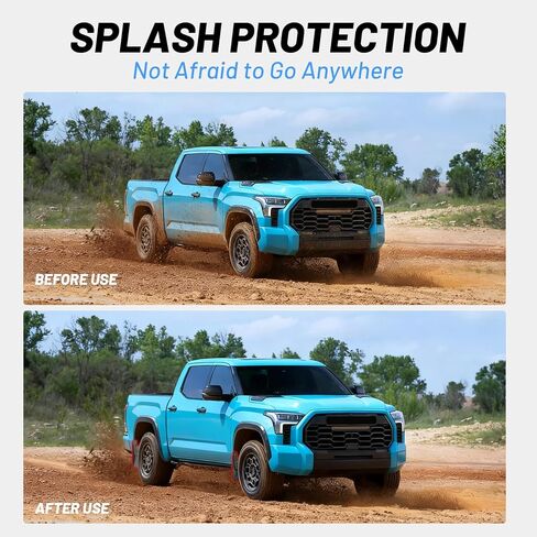 4 قطع من واقيات الطين مناسبة لـ 2022-2026 Toyota Tundra SR5/Limited/Platinum/1794 Edition/TRD Pro/Capstone، واقيات الطين الأمامية والخلفية، تركيب بدون حفر، حماية شديدة التحمل من جميع الأحوال الجوية in Kuwait