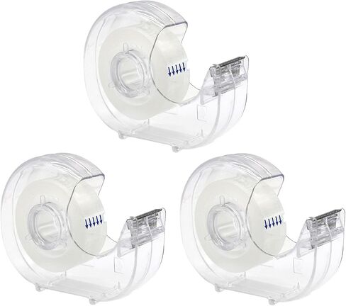3 Pcs Transparent Tape with Dispenser, 0.7 in x 1000 in Clear Tapes and Refillable Dispensers, Office Tape Rolls with Dispenser Bulk for Craft Jobs, Gift Wrapping, Repairing, Home and School in Saudi Arabia