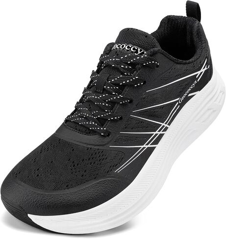 أحذية الجري الرجالية بمقدمة عريضة - أحذية رياضية مبطنة خفيفة الوزن للمشي لأقدام واسعة، أحذية رياضية عصرية للطرق قابلة للتنفس in Kuwait