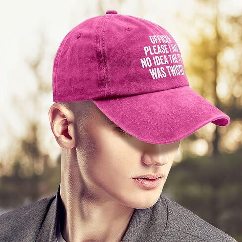 Officer Please i had no idea The Tea was Twisted hat Fish hat Womens Bucket hat Gifts for Her Golf Cap Rose red in Saudi Arabia