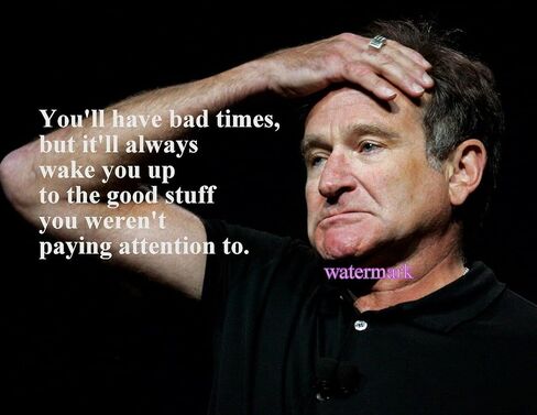 8x10 روبن ويليامز، ستواجه دائمًا أوقاتًا سيئة، صورة اقتباس in Kuwait