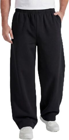 Fiber & Foil Men’s 380 GSM Heavyweight Baggy Sweatpants, 100% Cotton Fleece, Relaxed Fit in Saudi Arabia