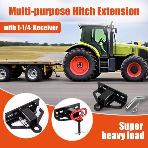 وصلة وصلة جزازة العشب بدون دوران مع جهاز استقبال 1-1/4 بوصة، ووصلة استقبال مقطورة فولاذية شديدة التحمل بسمك 6 مم، ودبوس وصلة مقطورة مغناطيسي 1/2 بوصة ودبوس ومشابك مقاس 5/8 بوصة in Kuwait