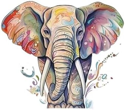 Elephant Animal Kingdom Unique Pattern Wall Sticker For Nursery Decal, Girls Room, Living Room, Playroom Decor, Boys Room, Sticker For Animal Lover (18 inch) in Saudi Arabia
