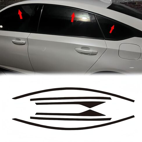 Window Trim Chrome Delete Blackout Overlay Kit Pre-Cut Vinyl Compatible for Honda Accord 10th Gen 2018-2021 (Side Window Chrome Delete) in Saudi Arabia