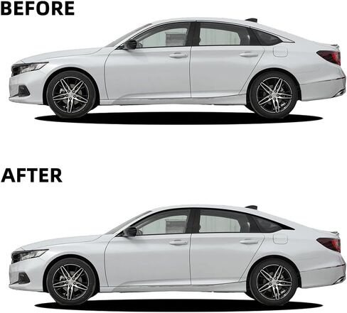 Window Trim Chrome Delete Blackout Overlay Kit Pre-Cut Vinyl Compatible for Honda Accord 10th Gen 2018-2021 (Side Window Chrome Delete) in Saudi Arabia