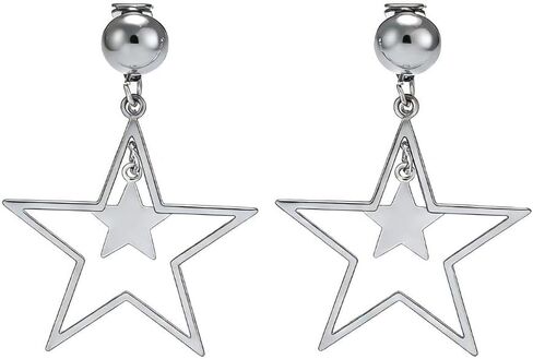 Star Dangle Drop Earrings for Women Girls Double Star Clip on Earrings Y2K Non Piercing Ear Clip Earrings Birthday Party Jewelry Gifts in Kuwait